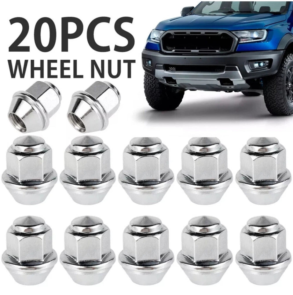 20 X FORD WHEEL NUTS ALLOY FIESTA MK5 MK6 MK7 MK8 M12 X 1.5 19MM OEM STYLE